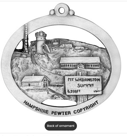 Mt. Washington of New Hampshire Pewter Ornament (Hampshire Pewter) OL
