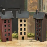 Wooden Tall House (Set of 3)
