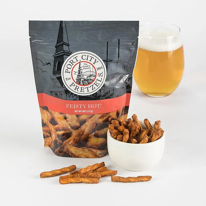 Feisty Hot Pretzels 8 oz. (Port City Pretzels) OL