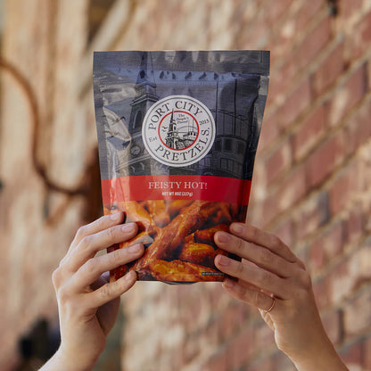 Feisty Hot Pretzels 8 oz. (Port City Pretzels) OL
