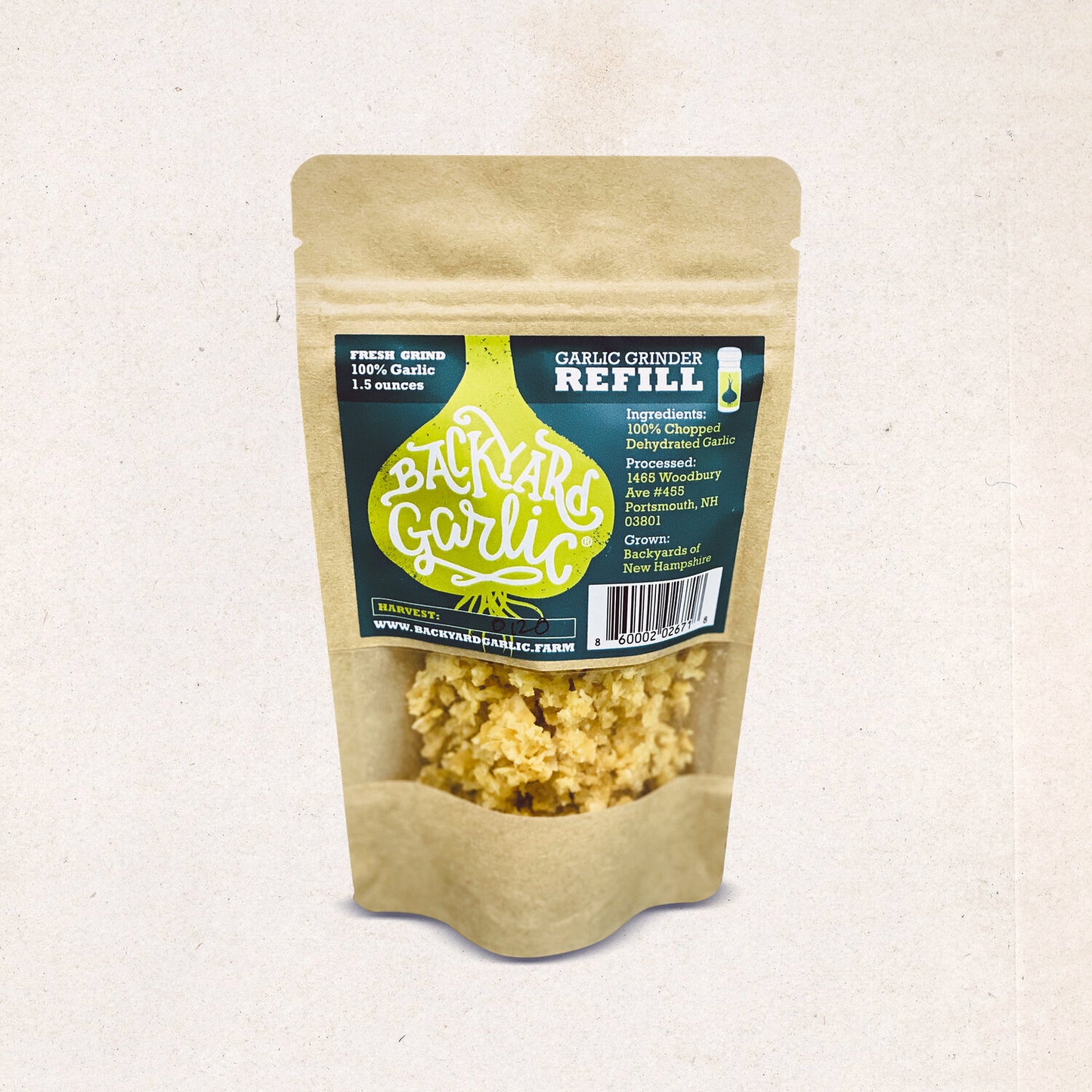 Dehydrated Garlic (Refill Bag)- Backyard Garlic Online