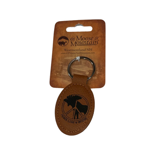 Peace Love Moose Keychain- Of Moose and Mountain Online