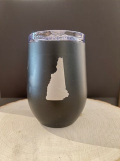 Assorted State of NH Etched Wine Tumbler- American Crystal Online