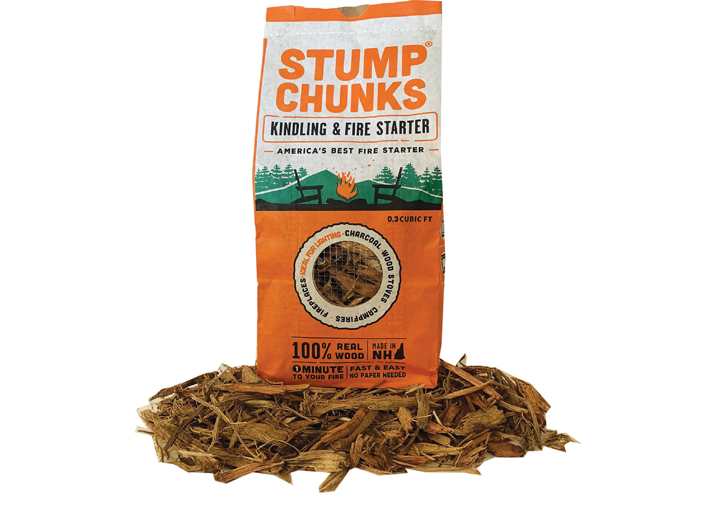 Assorted Sized Bags: 100% Natural Wood Fire Starter- Stump Chunks Online